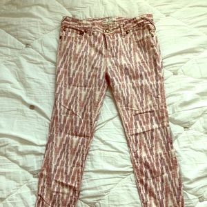 Free people patterned ankle jeans